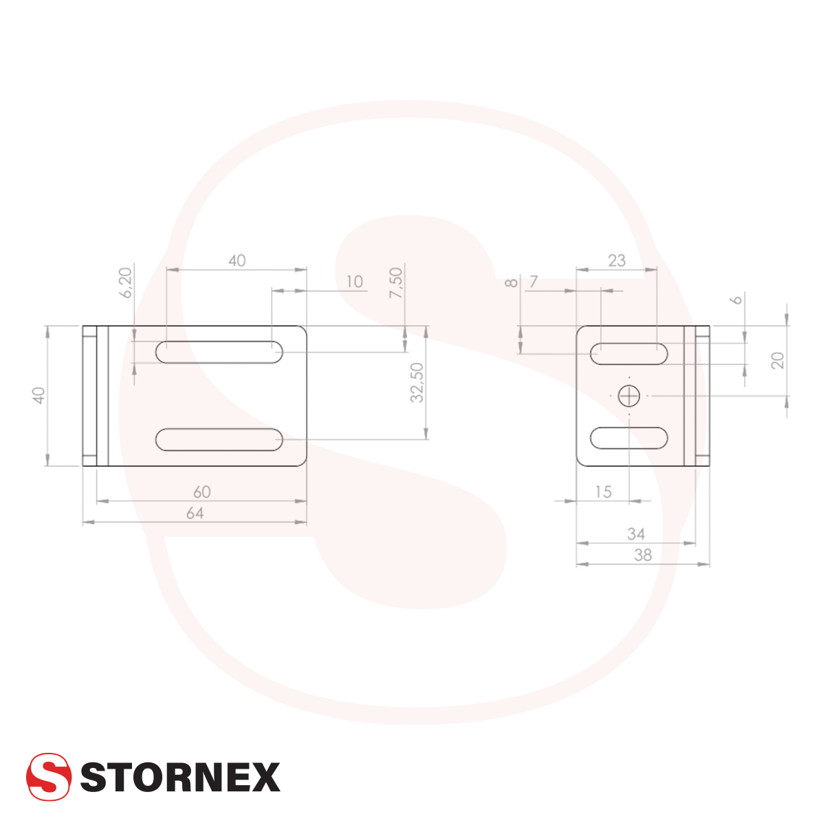 Stornex Universele Montagebeugel Kort Maatvoering